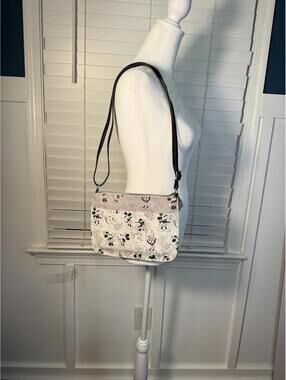 Disney Parks Mickey & Minnie Mouse Sketch Crossbody Bag & Pouch Set - Pink/Gray